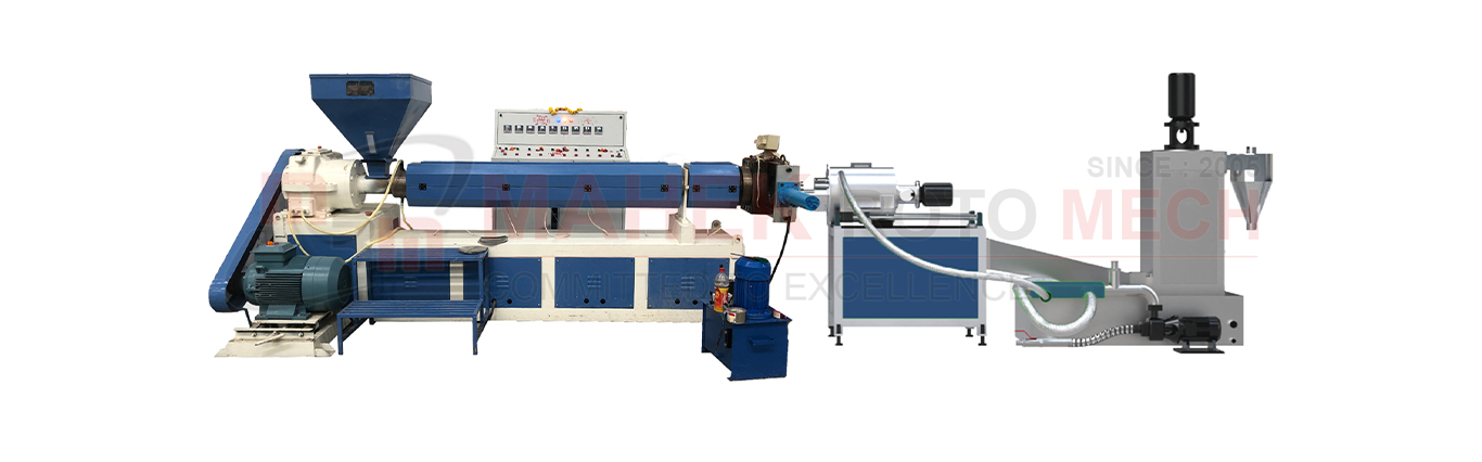 Plastic Granules Making Machine with Die Face Cutter - Mahek Roto Mech Ahmedabad